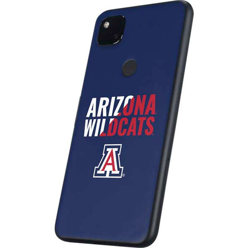 University of Arizona Wildcats Logo Split Blue Google Pixel 4a Skin